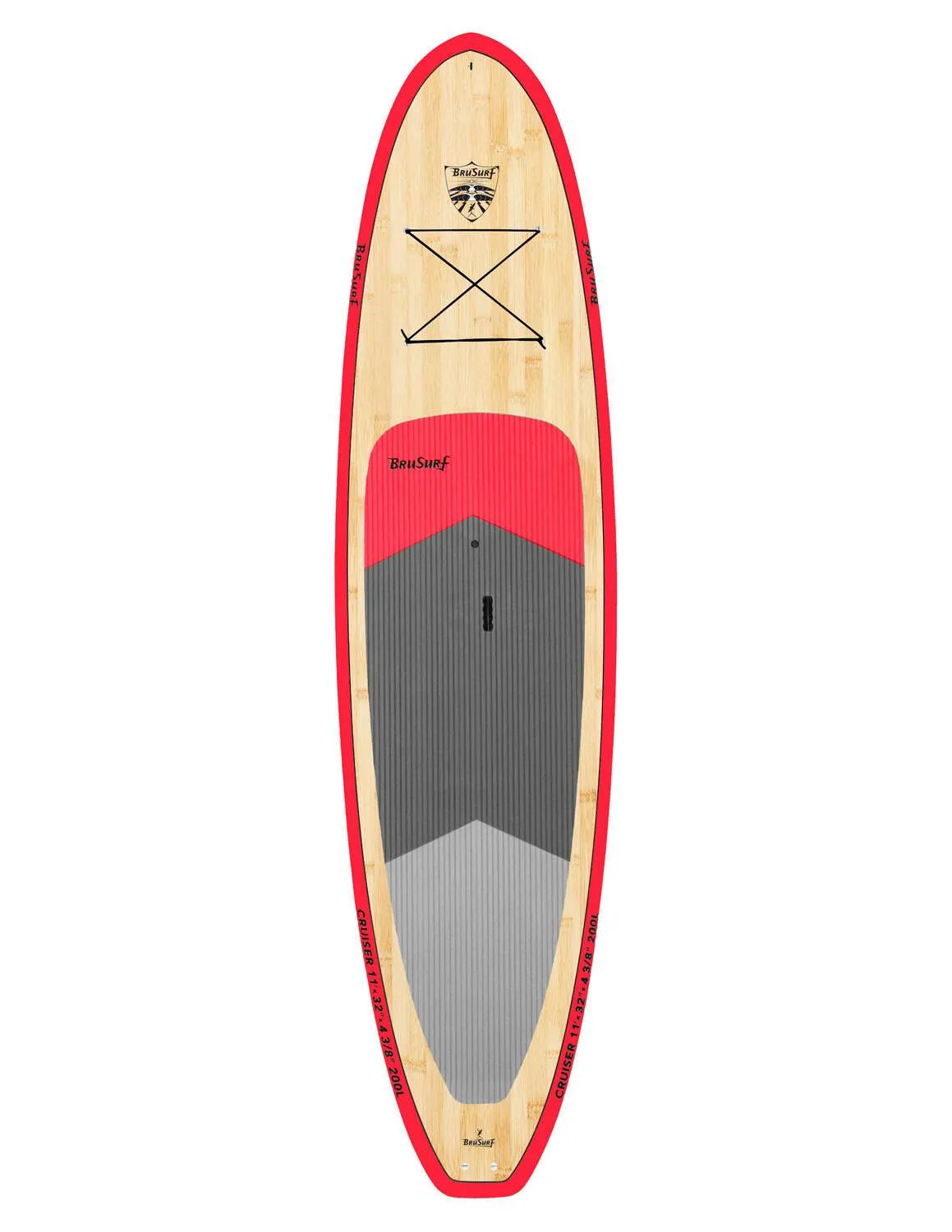 11' BruSurf Cruiser Standup Paddleboard Bamboo