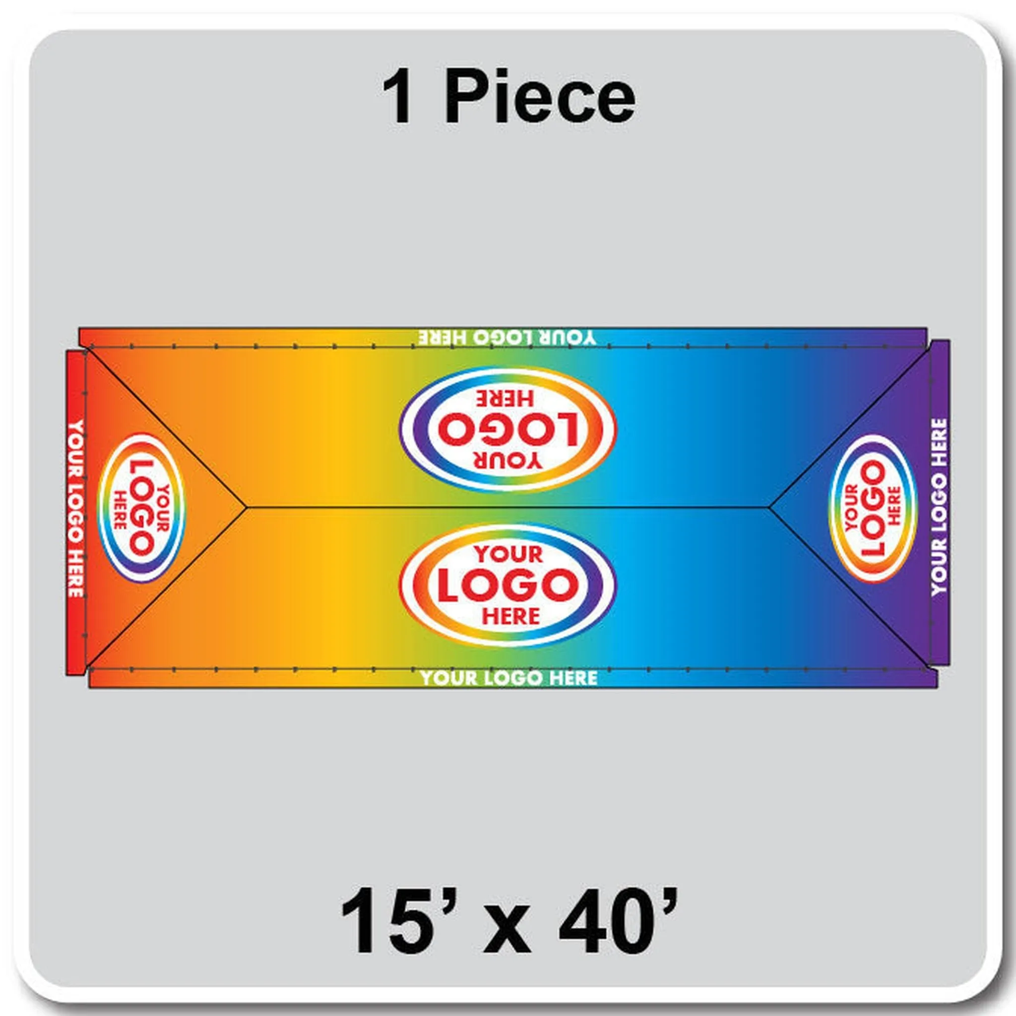 15' Wide Classic Series Frame Tent Top