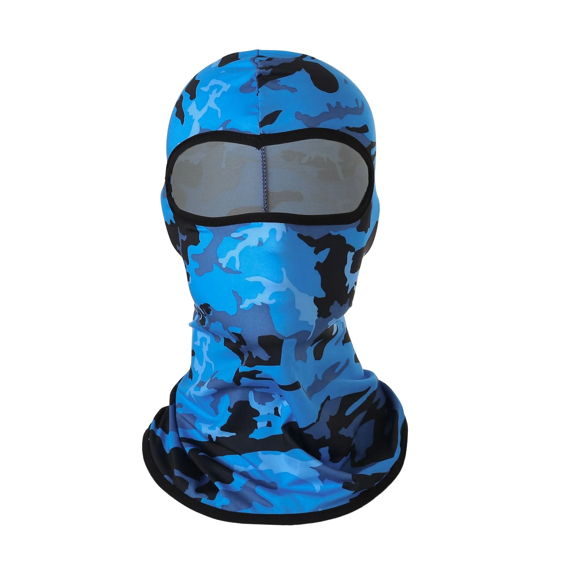 2PCs Windtight Hoods Sun-Proof Breathable Summer Ice Silk Face Mask for Outdoor Cycling