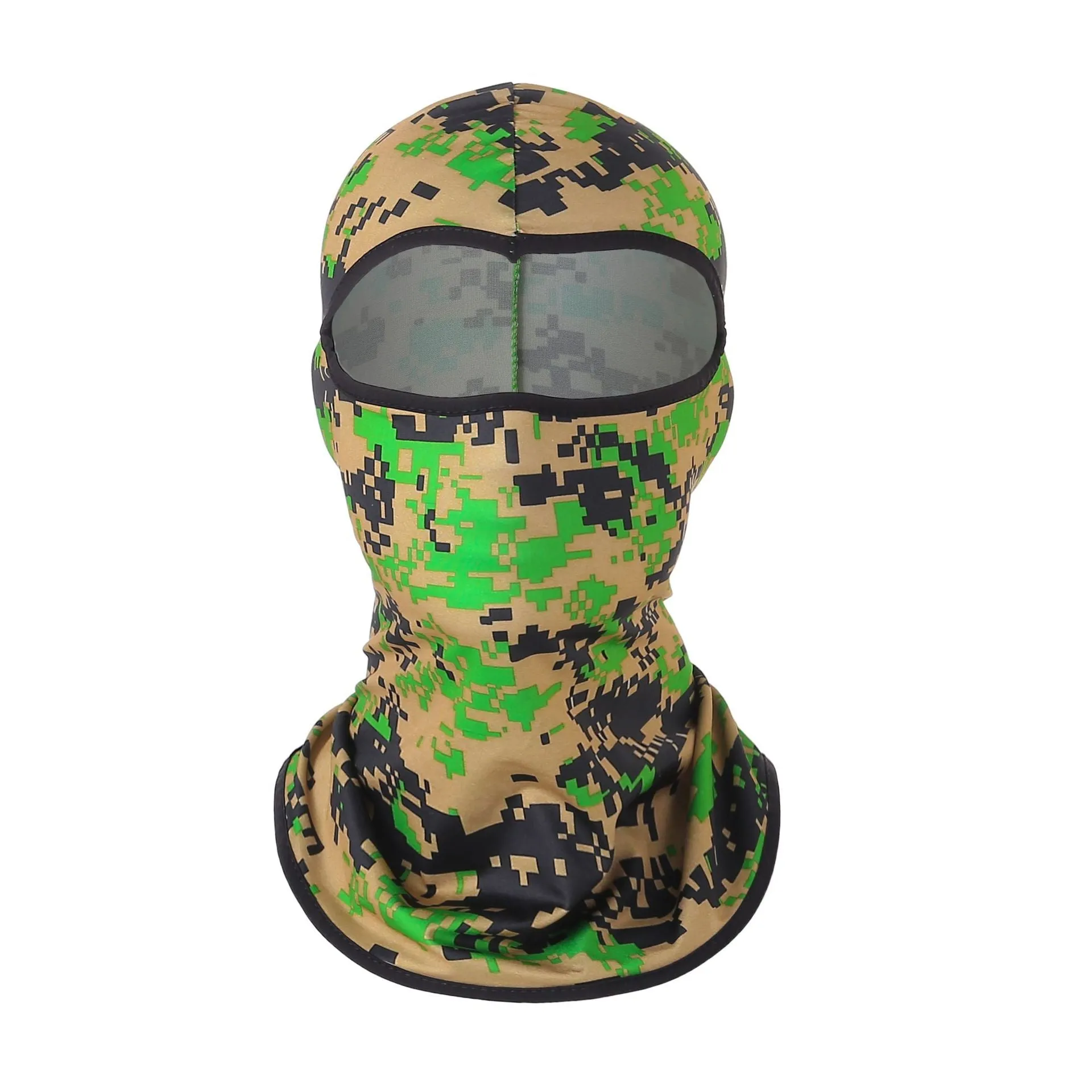 2PCs Windtight Hoods Sun-Proof Breathable Summer Ice Silk Face Mask for Outdoor Cycling