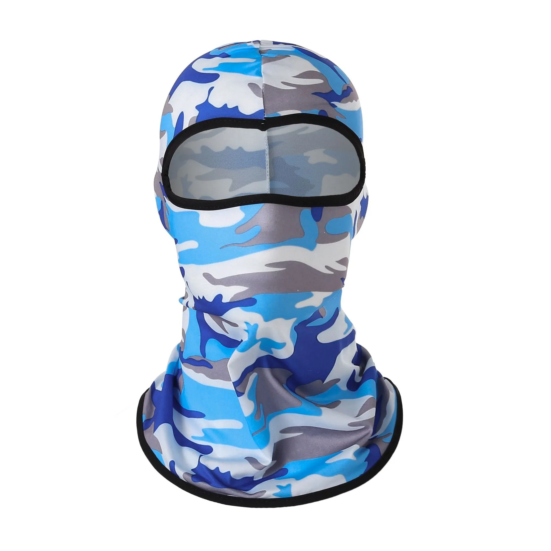 2PCs Windtight Hoods Sun-Proof Breathable Summer Ice Silk Face Mask for Outdoor Cycling