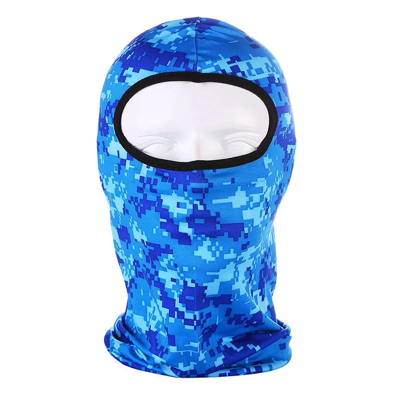 2PCs Windtight Hoods Sun-Proof Breathable Summer Ice Silk Face Mask for Outdoor Cycling