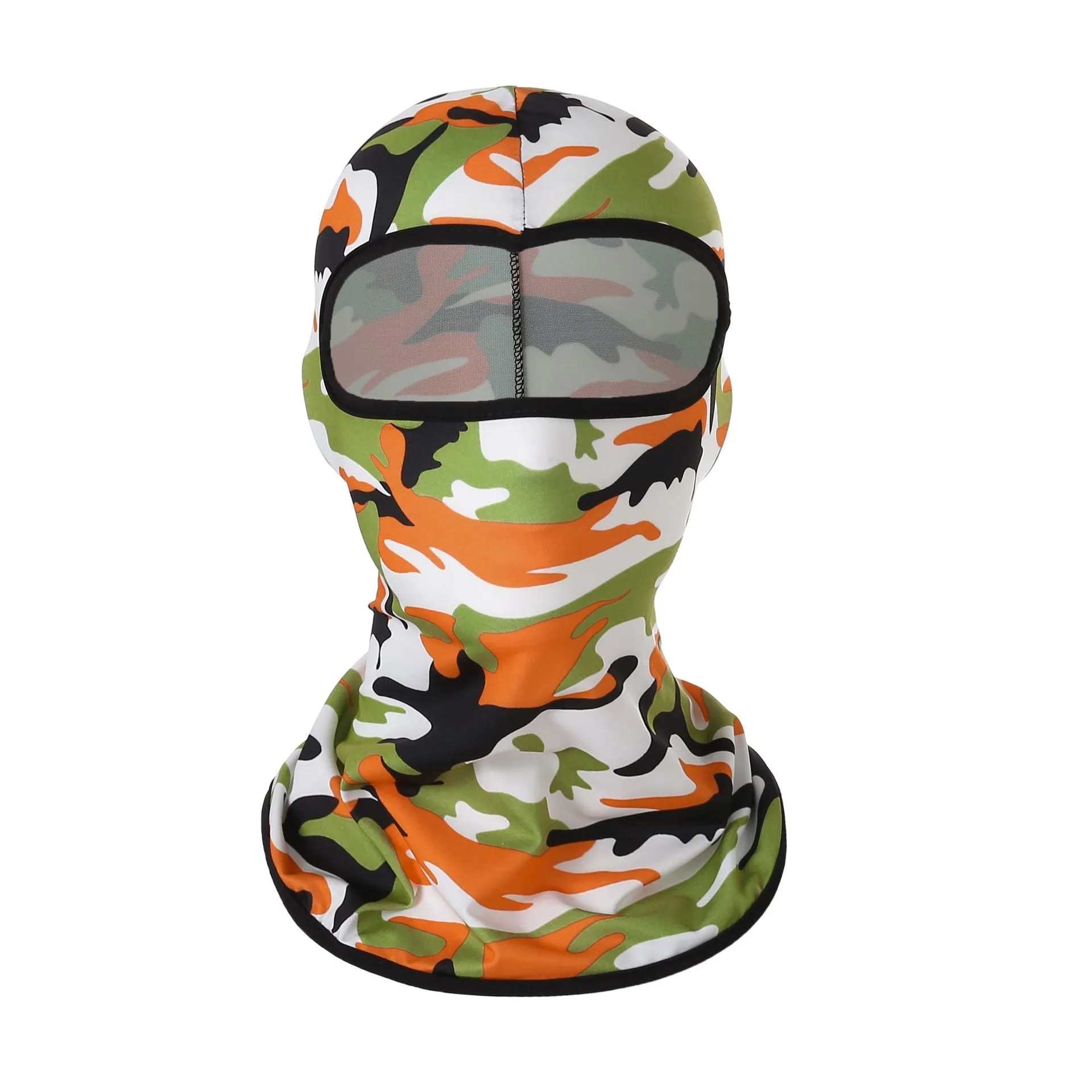 2PCs Windtight Hoods Sun-Proof Breathable Summer Ice Silk Face Mask for Outdoor Cycling