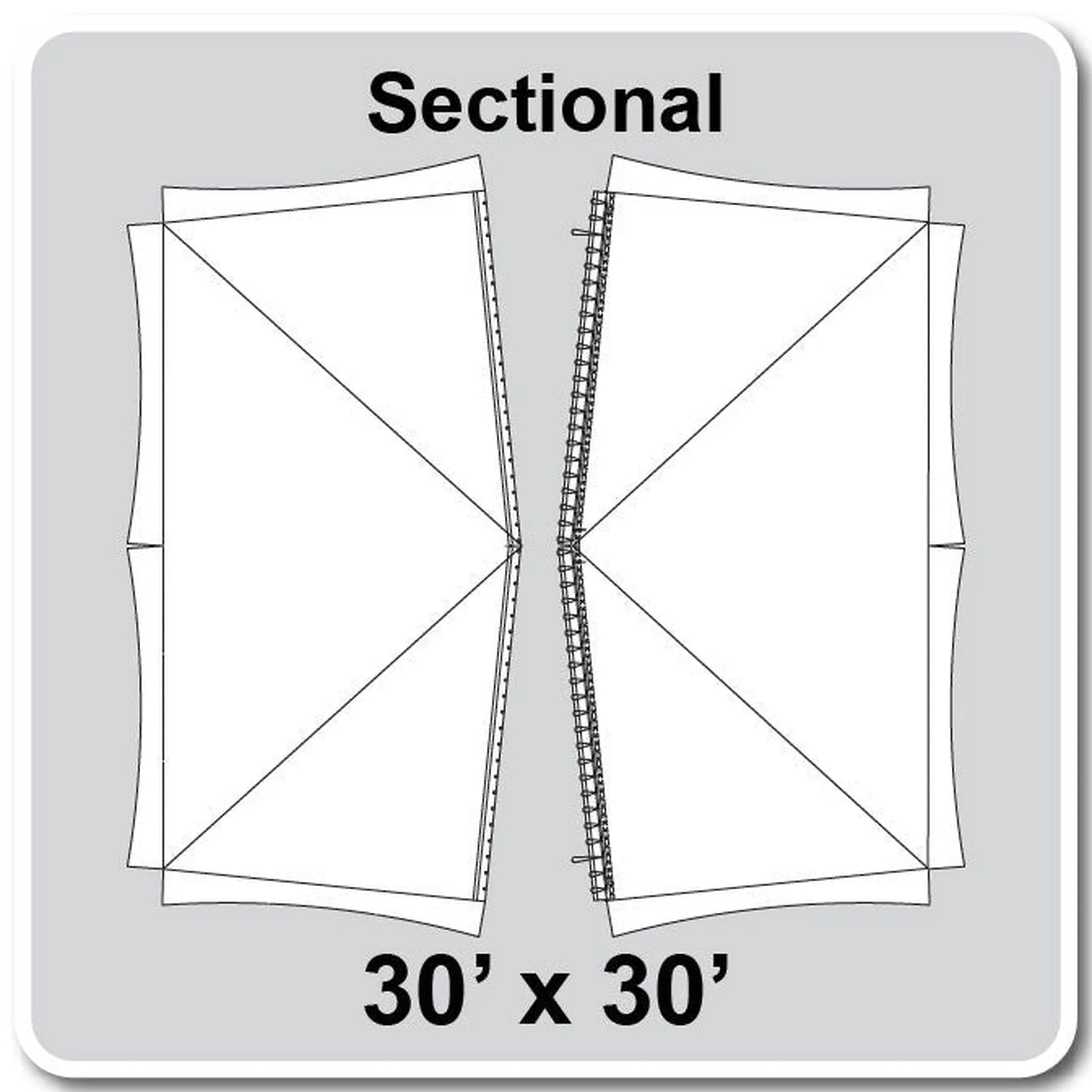 30' Wide Master Series Frame Tent Top