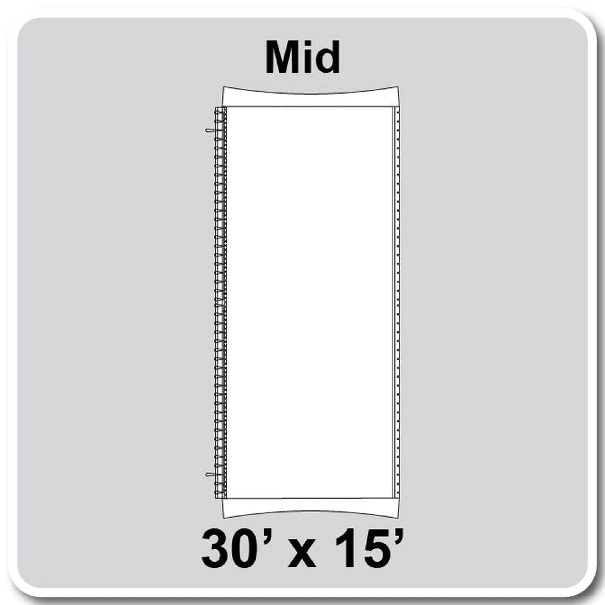 30' Wide Master Series Frame Tent Top