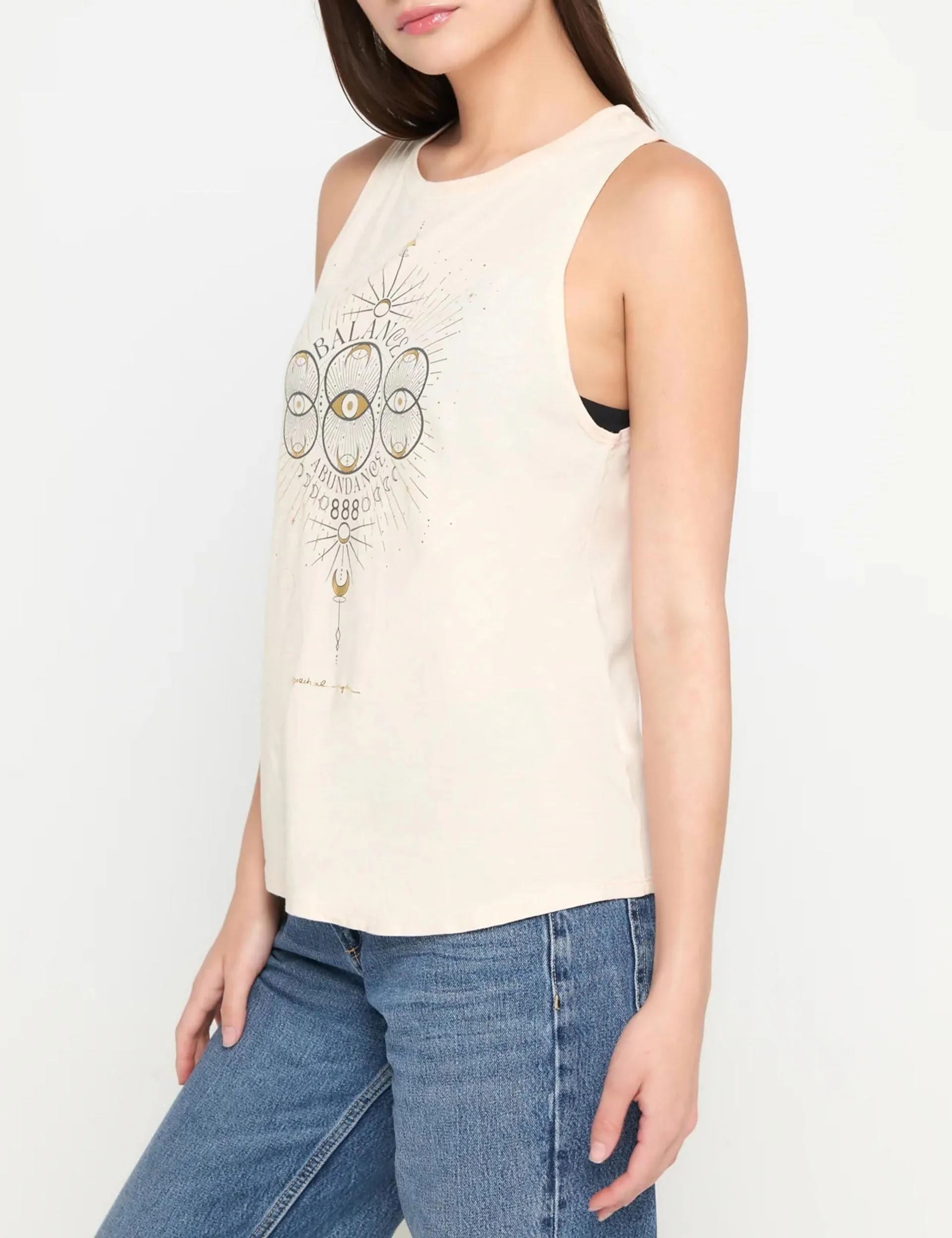 888 Balance Jade Muscle Tank - Blush
