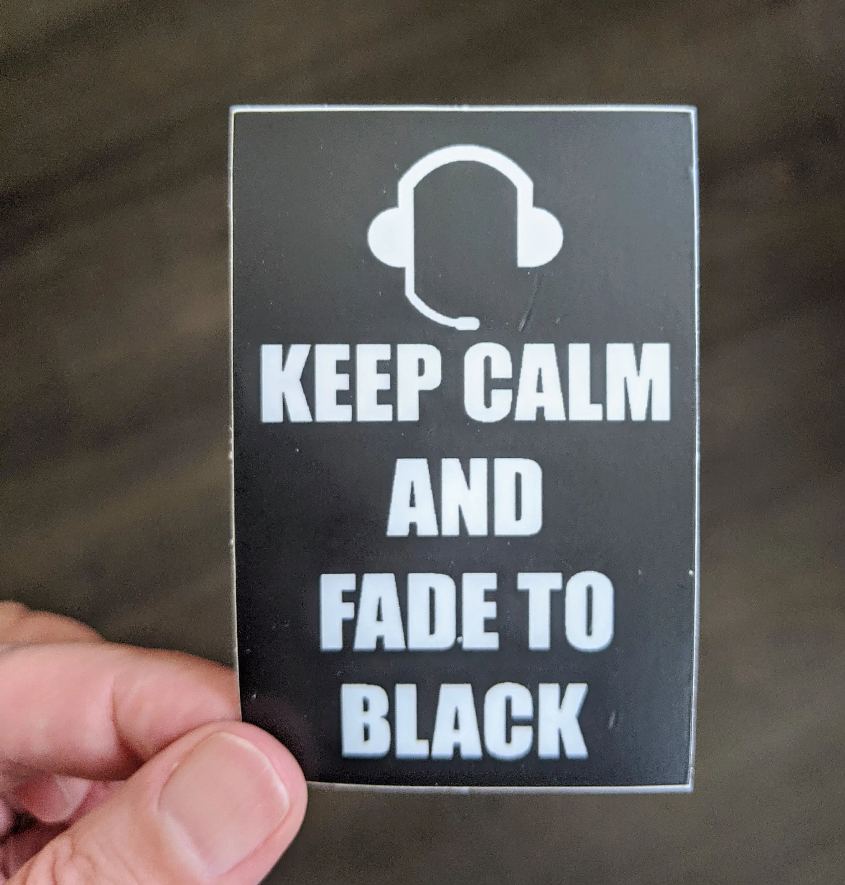 Fade to Black Theater Theatre sticker, vinyl, waterproof