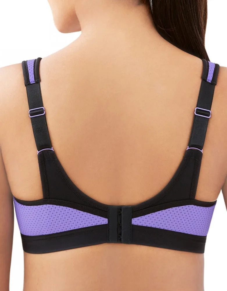Glamorise Sport Underwire High Impact Bra Black/Purple - 9066