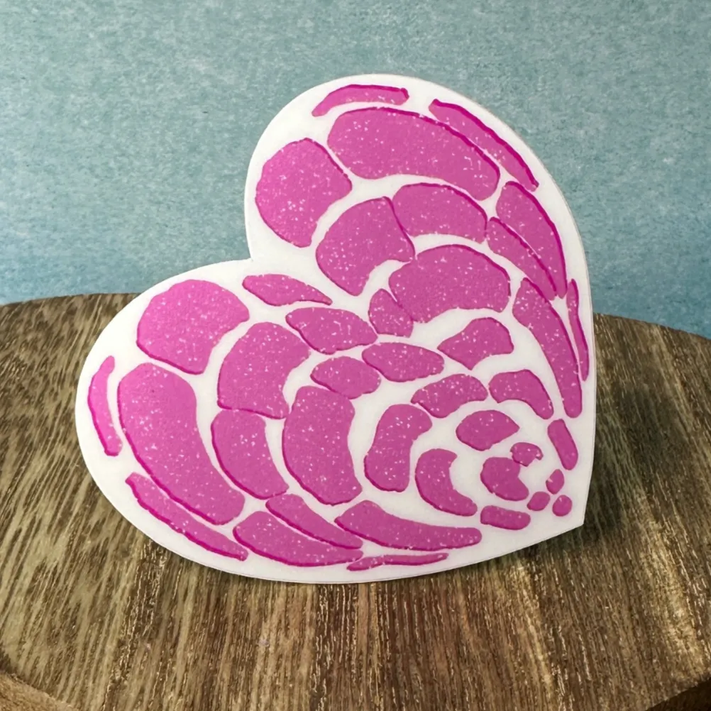 Heart Sweet Bread Tumbler, Laptop, Phone Case Sticker