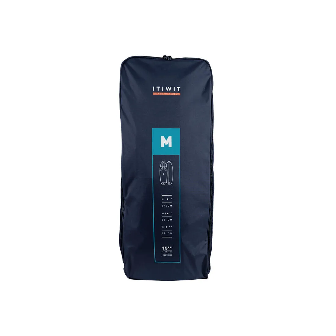 Inflatable stand-up paddleboard size M (9'/34"/5") - 1 person up to 80 kg