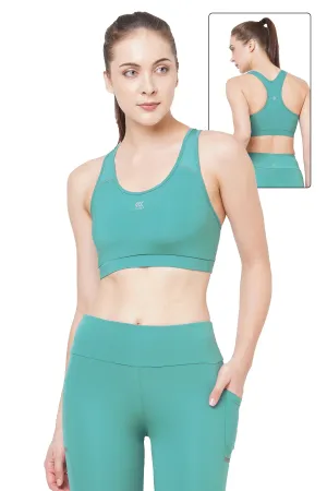 JUST-DRY TURKISH GREEN HIGH IMPACT WORKOUT SPORTS BRA