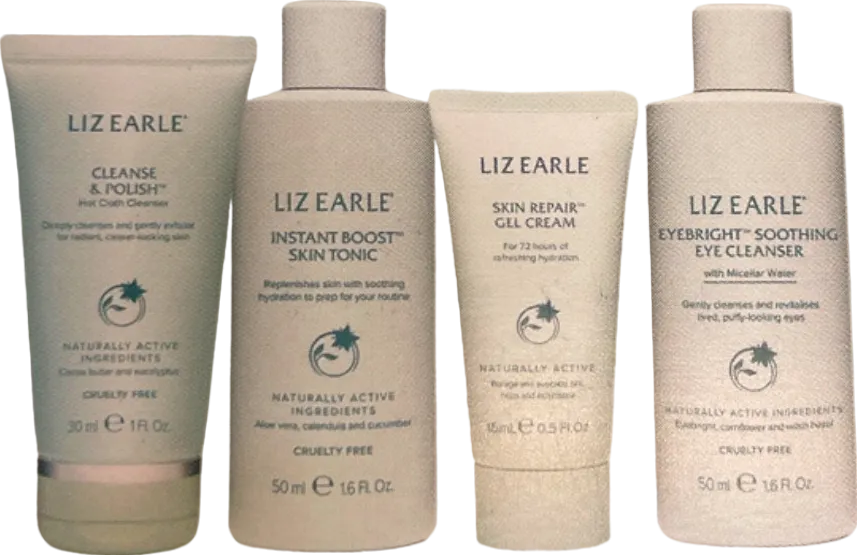 Liz Earle "Your Daily Routine" 4-piece gift set with Skin Repair Gel Cream