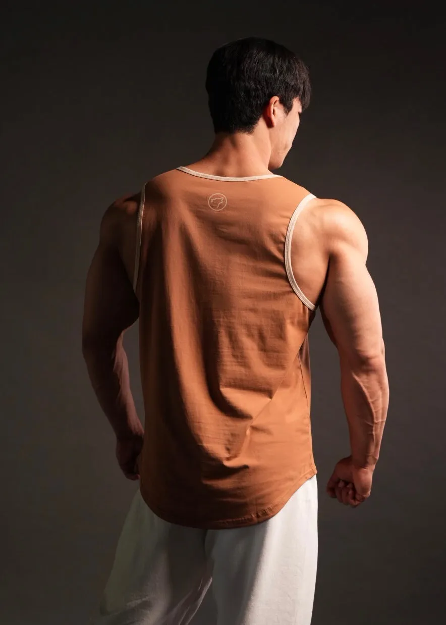 Men's Performance Tank Copper w/ Neutral Border