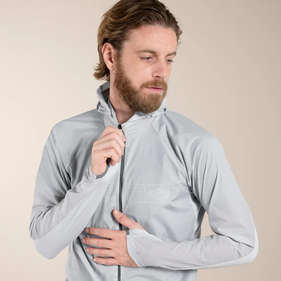 Men's Trail Running Long-Sleeved Windproof Jacket