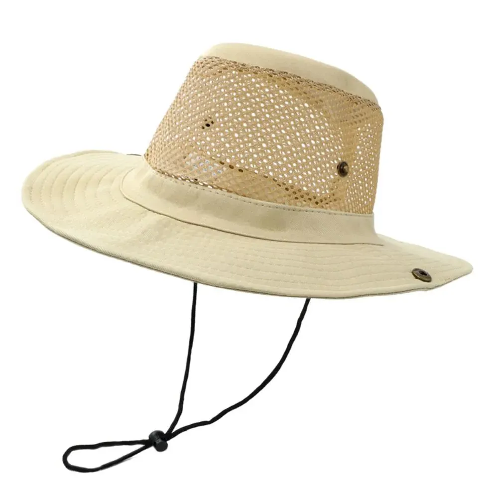 Outdoor Breathable Mesh Camouflage Bucket Hat Sun Protection Hunting Fishing Hiking Cap
