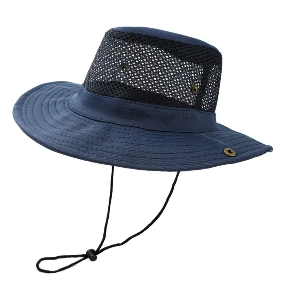 Outdoor Breathable Mesh Camouflage Bucket Hat Sun Protection Hunting Fishing Hiking Cap
