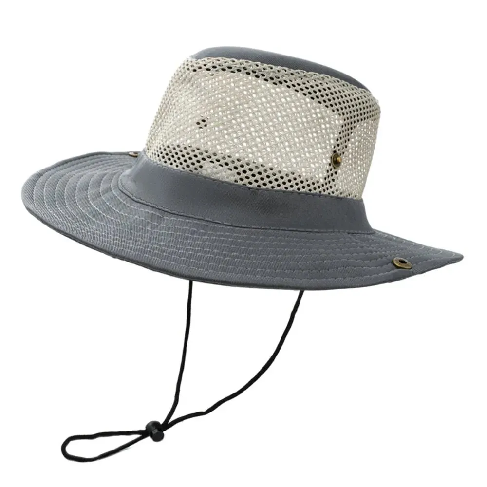 Outdoor Breathable Mesh Camouflage Bucket Hat Sun Protection Hunting Fishing Hiking Cap