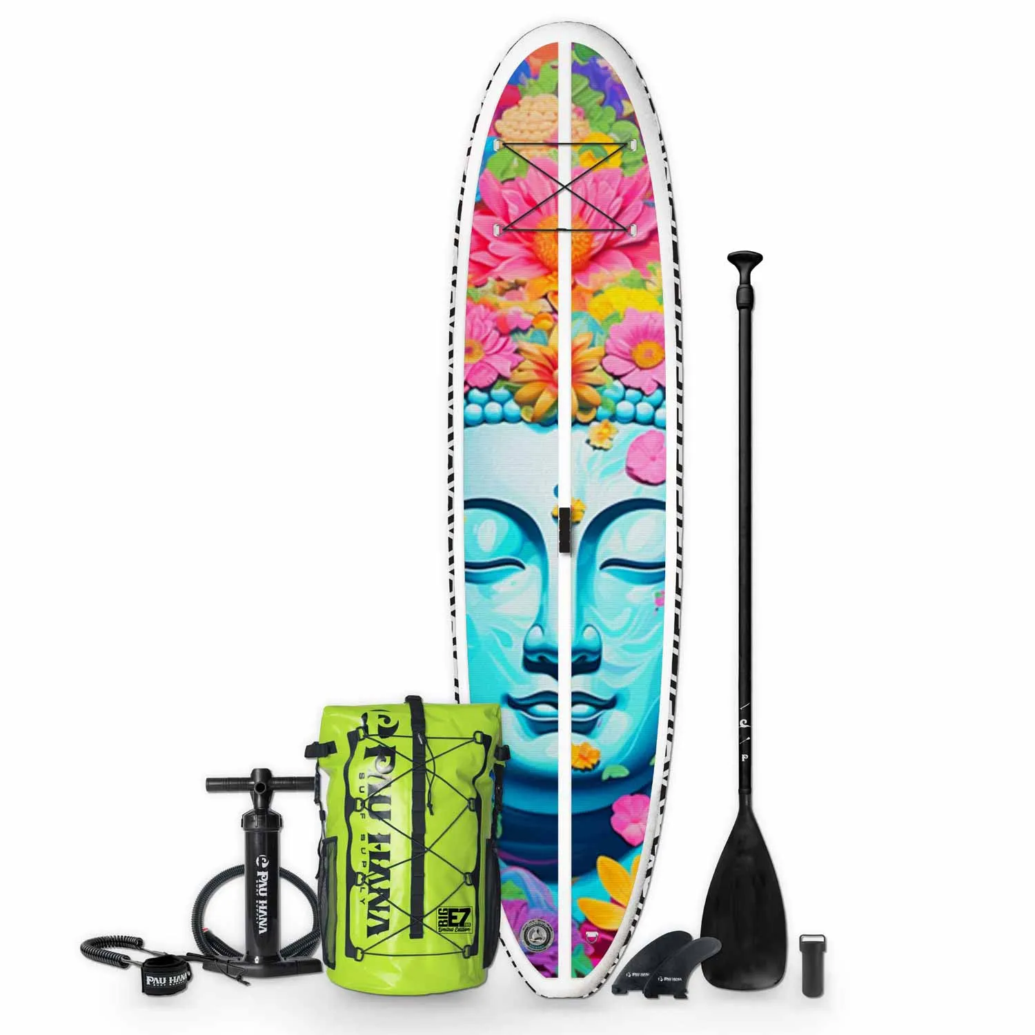 Pau Hana 11'0 Big EZ Stowaway Inflatable Stand-Up Paddle Board (SUP) - Power of Flower