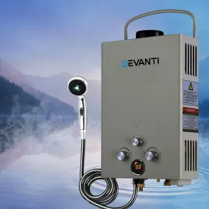 Portable LPG Gas Water Heater 8L/Min with Pump - Devanti