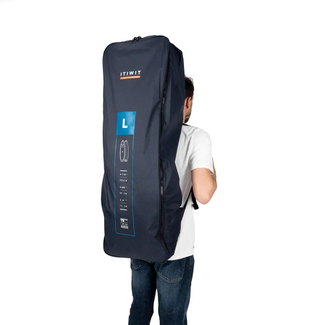 Size L inflatable SUP board (10’/35"/6") - 1 or 2 persons up to 130 kg