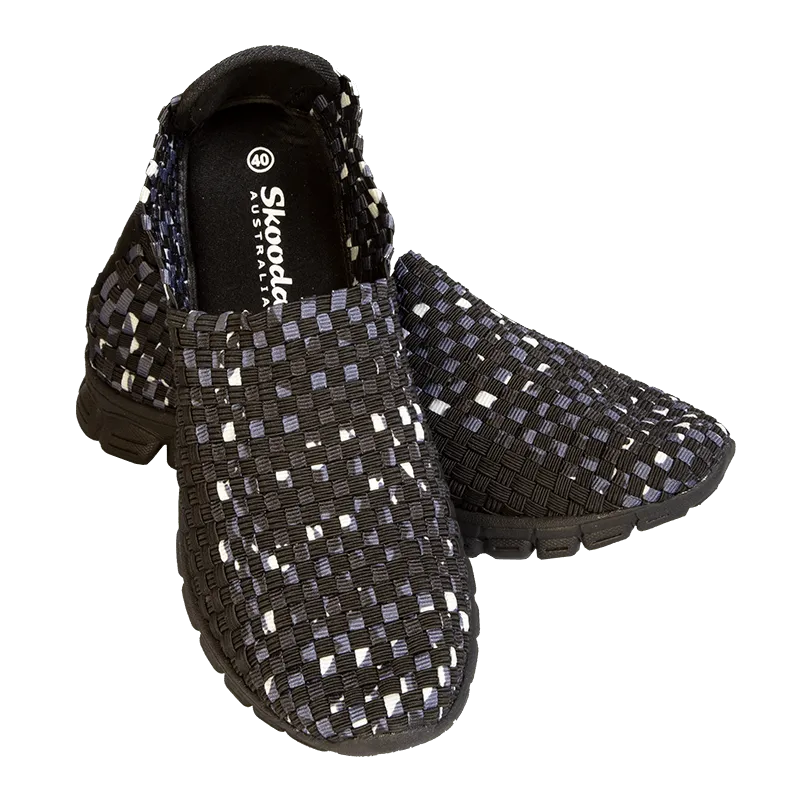 Skooda Black Speckle Slip on leisure and water shoes