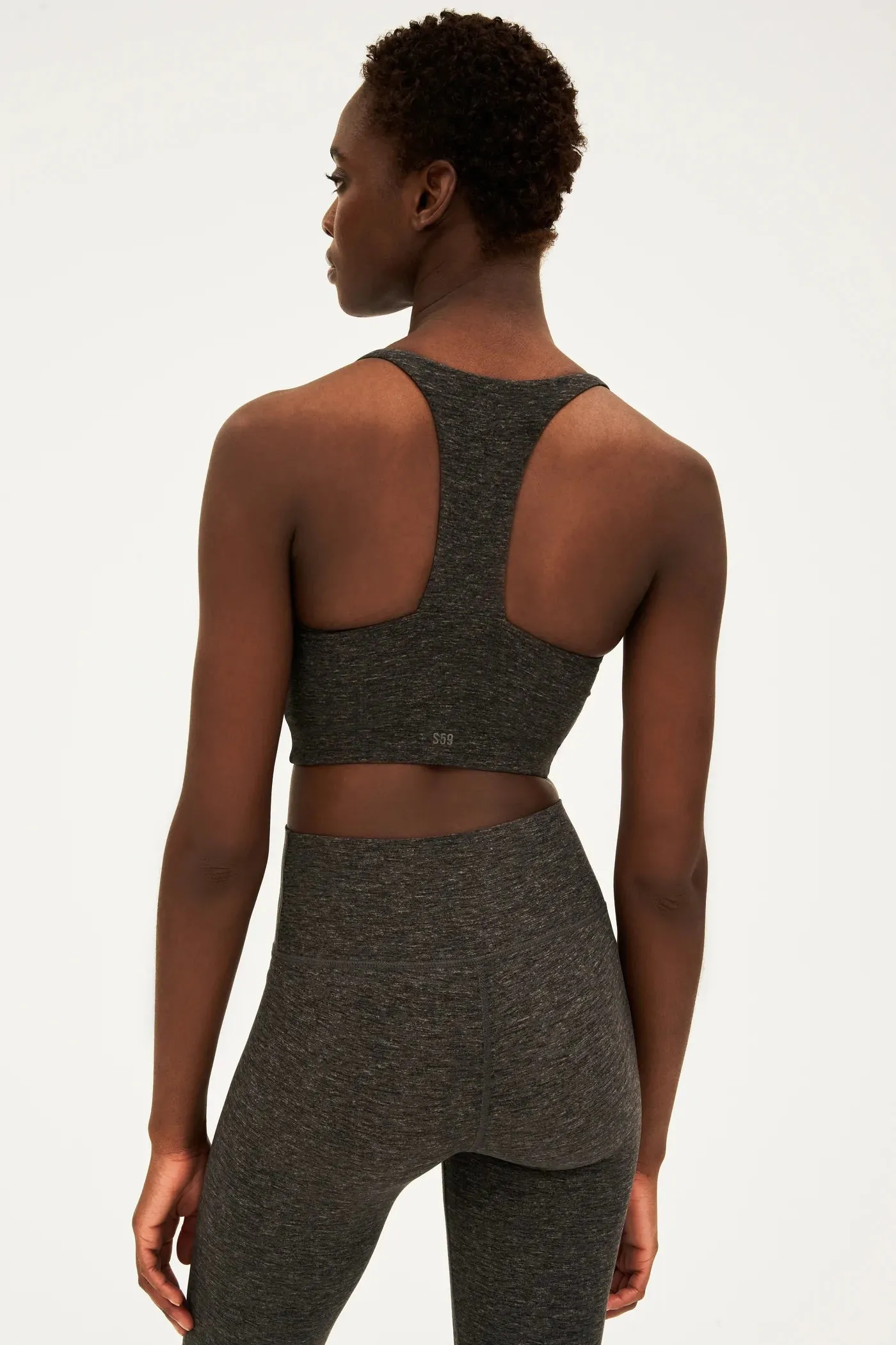 Splits59 Sara Airweight Bra in Heather Grey