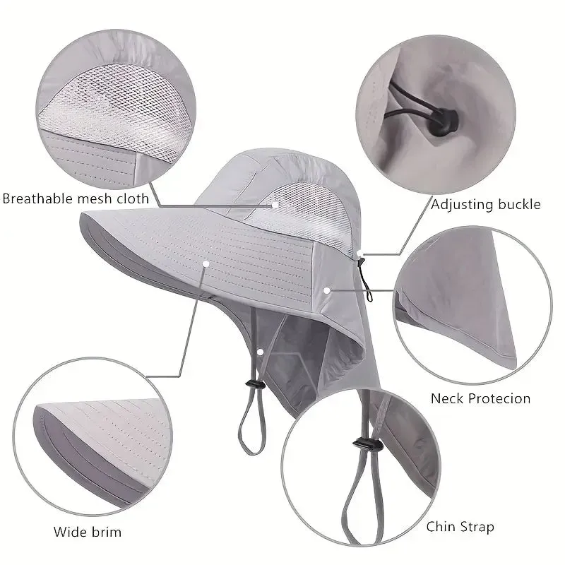 Summer Beach Neck Sunscreen Hat