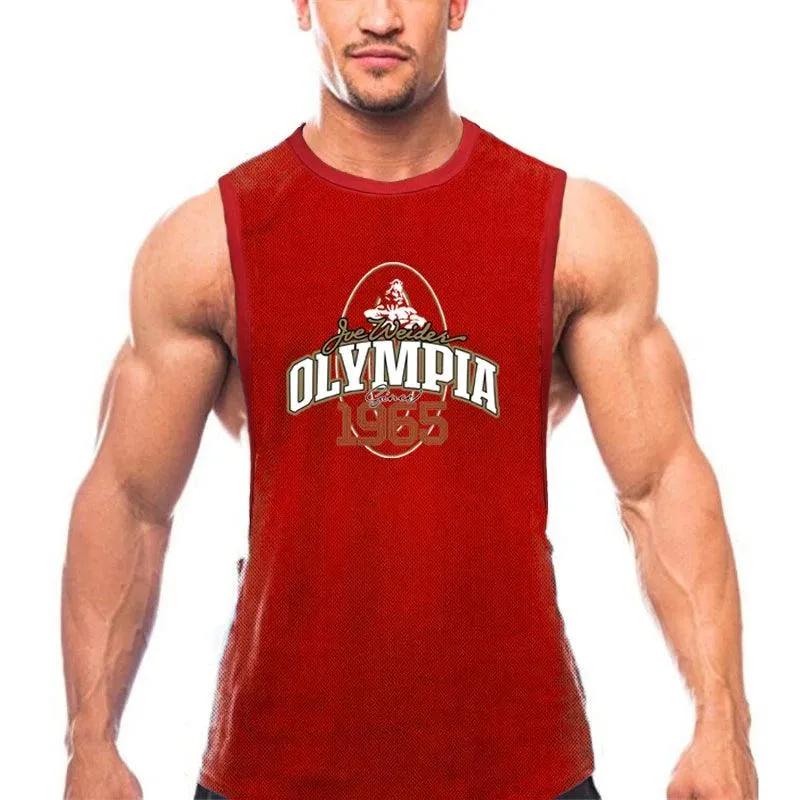 Summer Mesh Gym Tank Top Men Loose Quick Dry Fitness