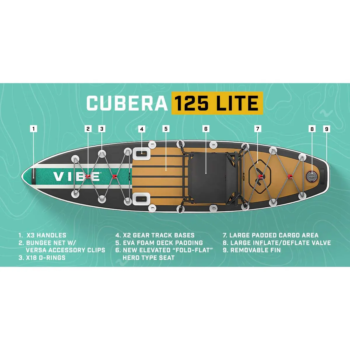 Vibe Cubera 125 Lite Inflatable Stand-Up Paddle Board