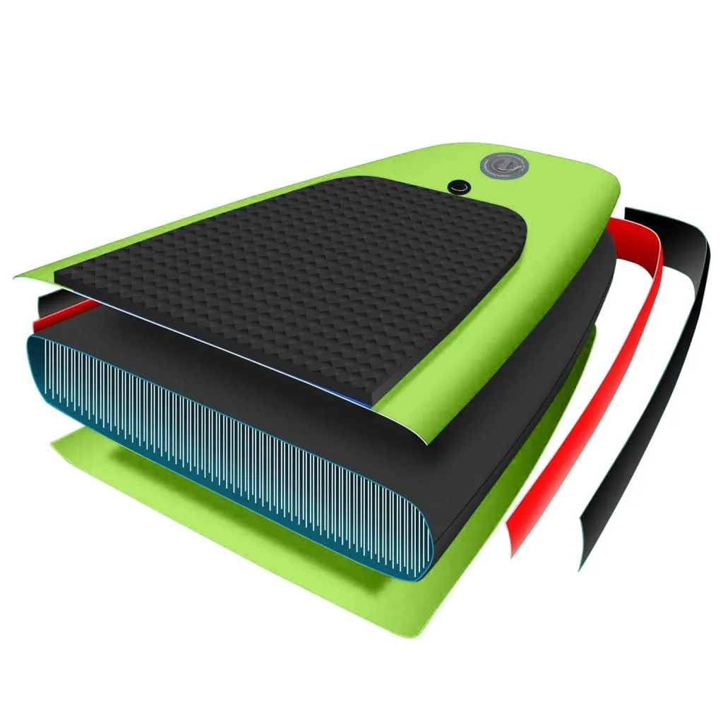 vidaXL Inflatable Stand Up Paddleboard Set 305x76x15 cm Green