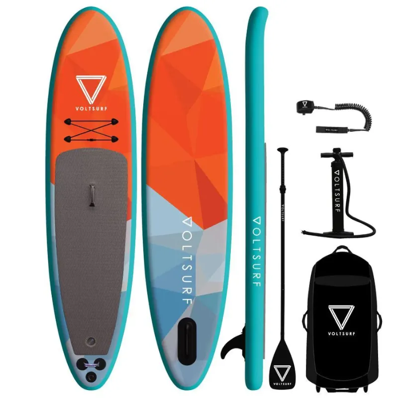 Voltsurf 11’0 Rover Stand Up Paddle Board Inflatable SUP - Turquoise Rail