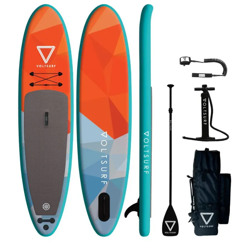Voltsurf 11’0 Rover Stand Up Paddle Board Inflatable SUP - Turquoise Rail