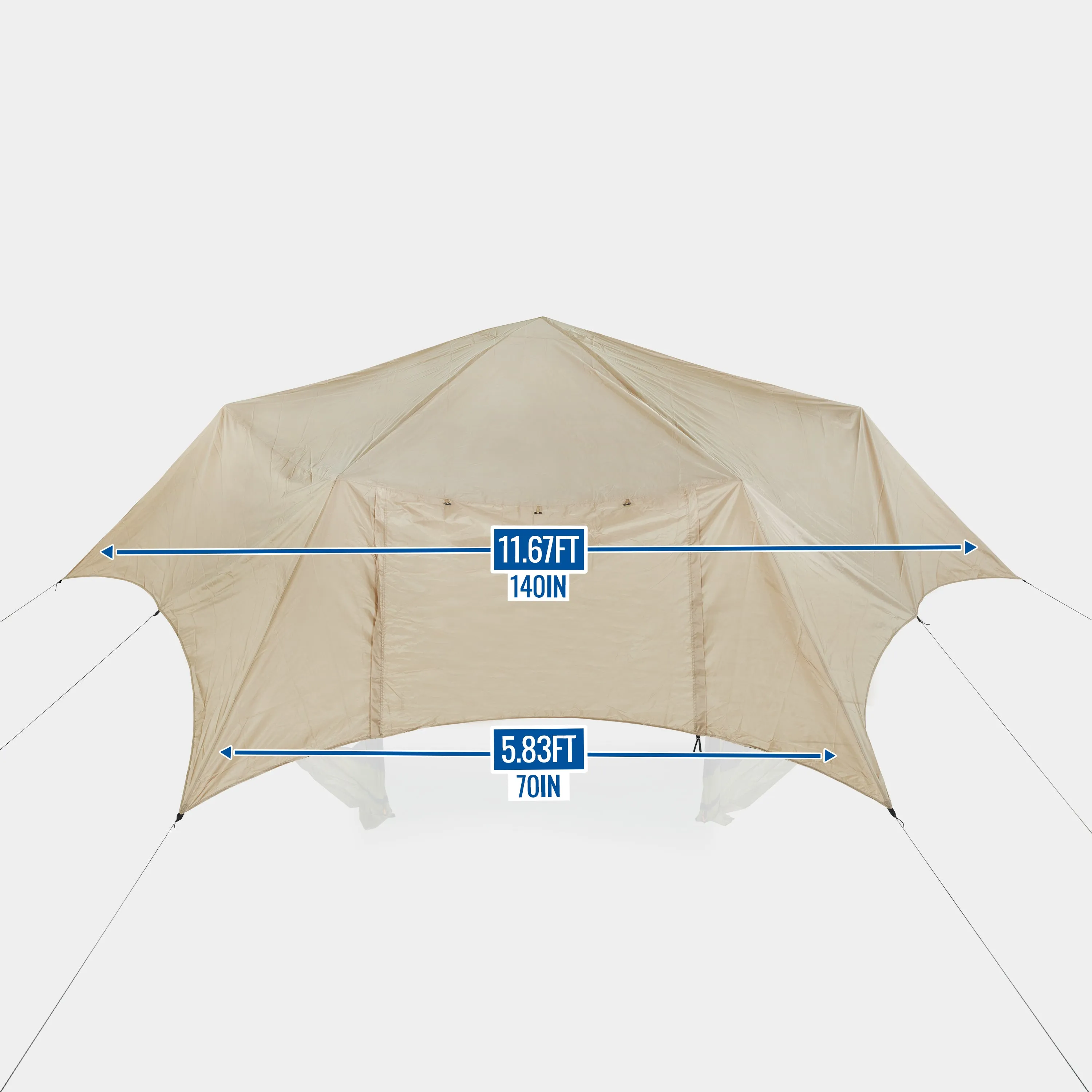 Waterproof Gazebo Rain Tarp for 6-Sided Pop-up Tents with 6ft Panels